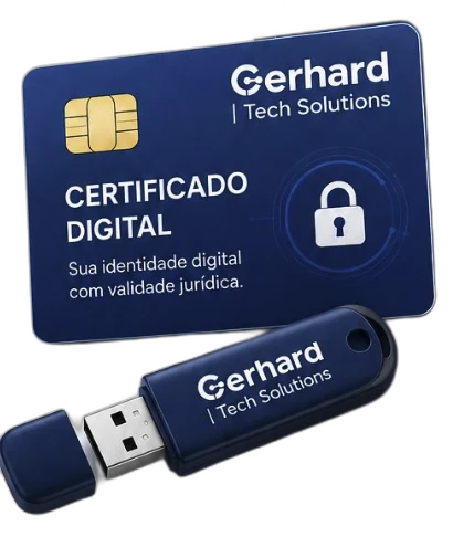 Certificado digital e token de segurança da Gerhard Tech Solutions